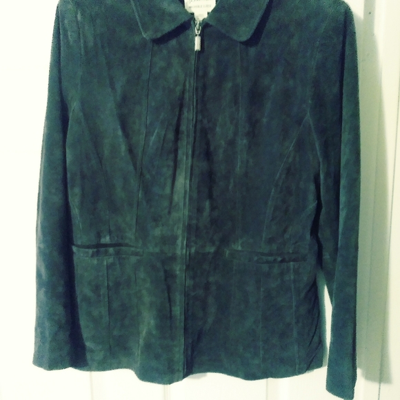 🧥VINTAGE John's Bay Brown Suede Jacket Size Large,A Nice Vintage 🎁 Gifting. - Picture 2 of 7